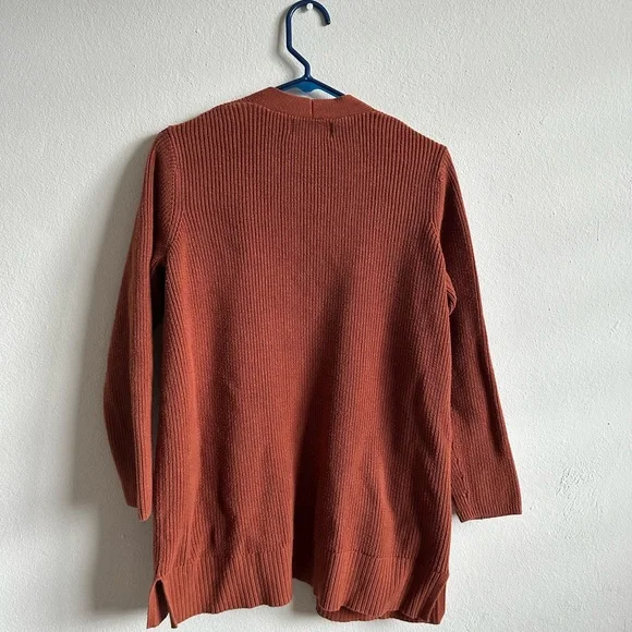 Cozy Terracota / Rust Old Navy Ribbed Open-Front Cardigan - Picture 3 of 4